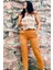 Zara Model Taba Atlas Kumaş Pantolon 3