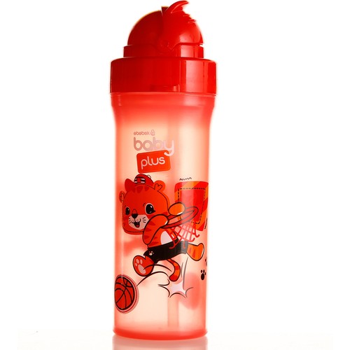 Baby&Plus Baby Plus Desenli Pipetli Matara Turuncu 300 cc