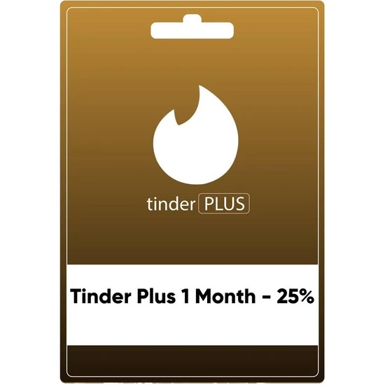 Tinder Plus 1 Month - 25%