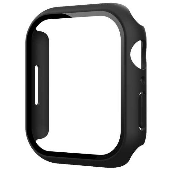 Nezih Case Apple Watch Seri 7 45MM Uyumlu Kasa ve Ekran Koruyucu Siyah