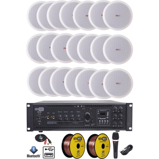 Lastvoice Maxx Paket-8 Tavan Hoparlörü ve 6 Bölgeli Anfi Ses Sistemi Paketi (Full Set)
