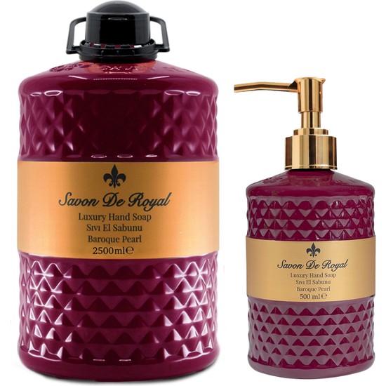Savon De Royal Luxury Vegan Sıvı Sabun Baroque Pearl 2.5 lt & 500 ml