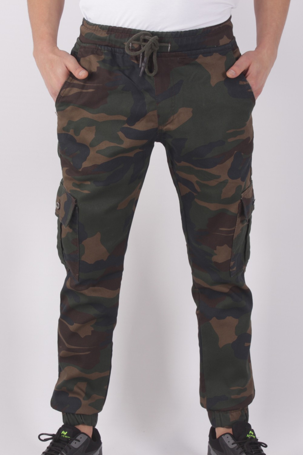 Black Steel Slim Fit,bel ve Paça Lastikli,kargo Cepli Kamuflaj Desen PANTOLON-91000 görsel 7