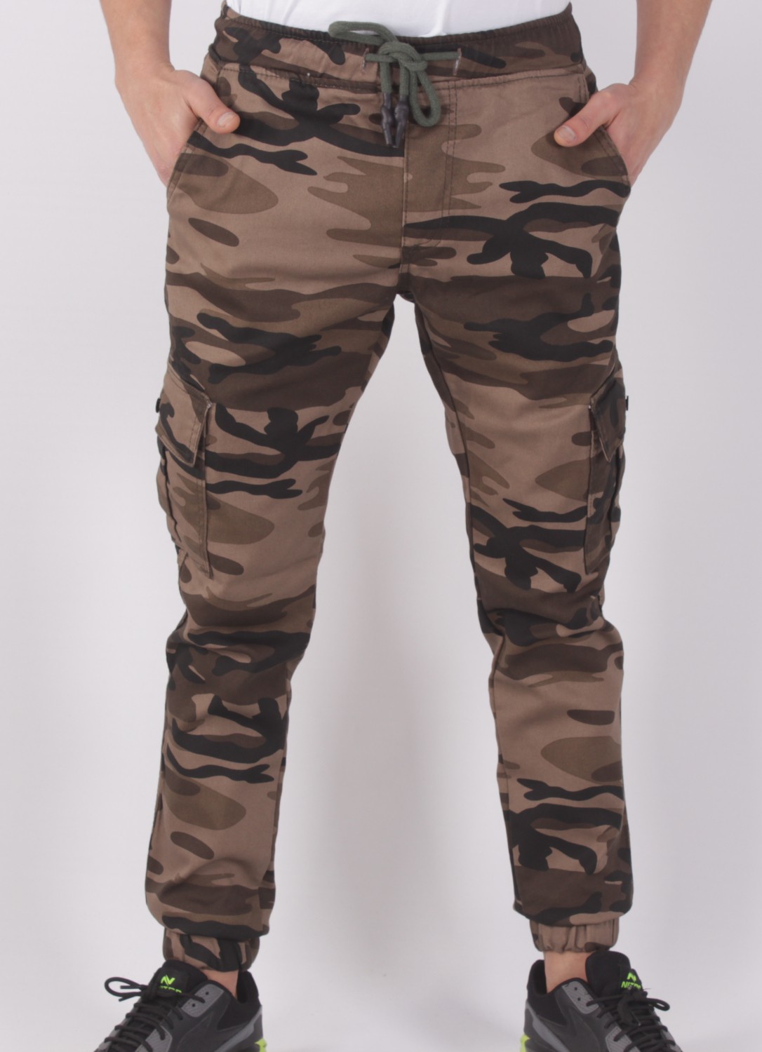 Black Steel Slim Fit,bel ve Paça Lastikli,kargo Cepli Kamuflaj Desen PANTOLON-91000