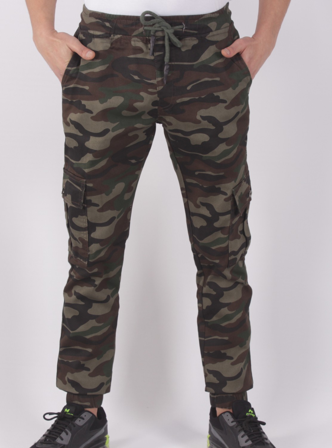 Black Steel Slim Fit,bel ve Paça Lastikli,kargo Cepli Kamuflaj Desen PANTOLON-91000