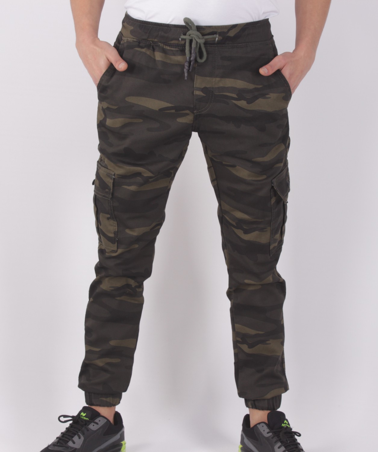 Black Steel Slim Fit,bel ve Paça Lastikli,kargo Cepli Kamuflaj Desen PANTOLON-91000 görsel 3