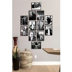 Özcanlar Çerçevesiz Çerçeve Görünümlü Atatürk Fotoğrafları 12 Parça Mdf Tablo Seti Çoklu Baskı Seti Mdf Baskı ÖZC-MDF12H