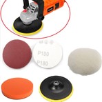Depolife Oto Araç Kaporta Boya 180MM Cırt Taban Bone Sünger Cırt Zımpara Polisaj Seti