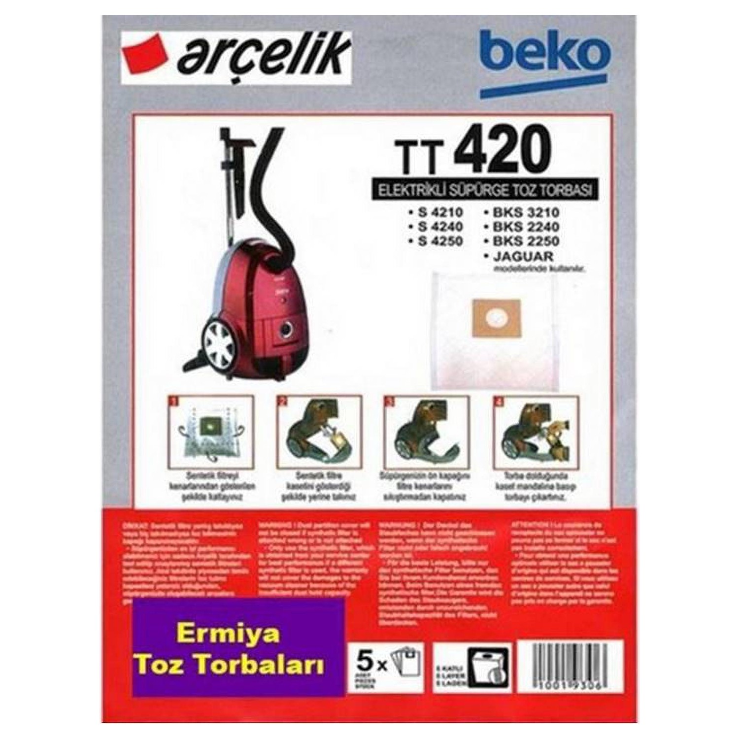 Arçelik Trb 6986-B Elektrikli Süpürge Kağıt Toz Torbası 30 Fiyatı