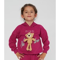 Little Star Kız Çocuk Ayılı Sweatshirt