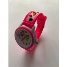 Dzc Kuzenler Avm Chrono Barbie Kız Çocuk Analog Kol Saati 3D Silikon Kordon