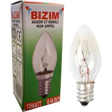 Bizim 12 Adet E14 Duy Tuz Lambası Ampülü 10 Watt