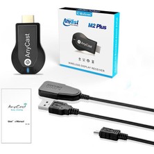 Good Shop Anycast M2 Plus Tv Stick Wifi Ekran Alıcısı Dongle Dlna Miracast Airplay Airmirror 1080P Mirascreen Yansıtma Ekranı (Yurt Dışından)