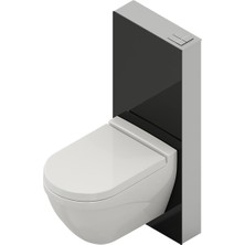 Bocchi Glassbox Asma Rezervuar Seti Siyah Asma Klozet Için 8100-1000