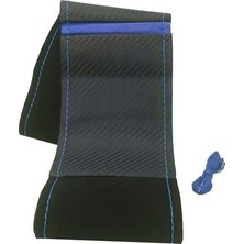 Gürler Oto Aksesuar Gürler Opel Corsa Dikmeli Direksiyon Kılıfı Alkantra Mavi Yüzüklü