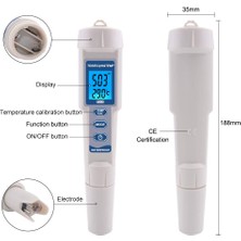 Aek-Tech PH-3508 4'ü 1 Arada Ph Metre Tds Ec ve Sıcaklık Ölçer