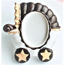 Morlalem Bebek Arabası Yıldız Çerçeve 10CM Silikon Kalıp K-126