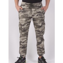 Black Steel Slim Fit,bel ve Paça Lastikli,kargo Cepli Kamuflaj Desen PANTOLON-91000