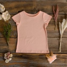 Think Simple Think SimpleThink Simple Organik Kız Çocuk Kısa Kollu T-Shirt - Somon