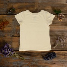 Think Simple Think SimpleThink Simple Organik Kız Çocuk Kısa Kollu T-Shirt - Ekru