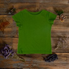 Think Simple Think SimpleThink Simple Organik Kız Çocuk Kısa Kollu T-Shirt - K.yeşil