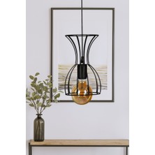 Begüsa Tarz Tekli Avize Siyah