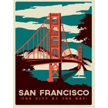 Webcenter Vintage Poster San Francisco Mdf Poster