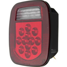 Insma Evrensel Kırmızı + Beyaz 39 LED Kamyon Römork LED Stop Kuyruk Lambası Ters Plaka Işık Kamyon Römork Tekne Otobüs Kamyon Van Karavan Jeep Tj Cj Yj Jk-1 Parça