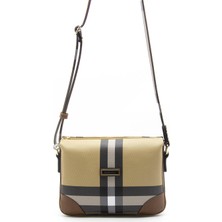 Silver Polo Silver  Polo Kadın Çapraz Çanta Bej - Taba NV784