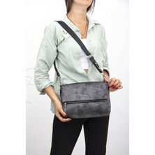 Silver Polo Silver  Polo Kadın Çapraz Çanta M.gümüş - Siyah NV963