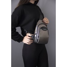 Silver Polo Silver  Polo Kadın Bel Çantası Platin - Siyah NV959
