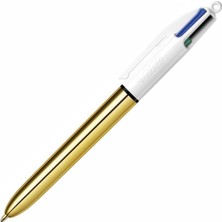 Bic 4 Colours Shine Altın Gövde Tükenmez Kalem 964774 Kurşun Kalemler