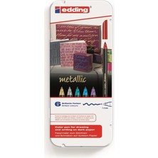 Edding 1200 Metalik Renkler 6'lı Grafik Kalemi Kurşun Kalemler