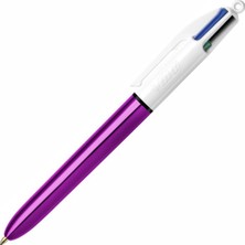 Bic 4 Colours Shine Mor Gövde Tükenmez Kalem 951351 Kurşun Kalemler
