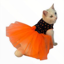 Kemique Hearty Tarty Orange Tütülü Kedi Elbisesi, Kıyafeti Tutu