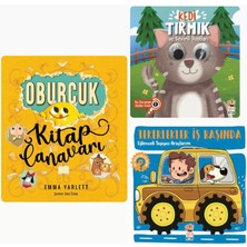 Sincap Kitap 3'lü Set Oburcuk Kitap Canavarı - Kedi Tırmık - Tekerlekler Iş Başında