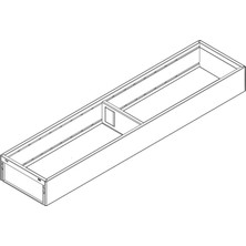 Blum ZC7S500RS1 Ambıa- Bölme Için Legrabox Çekmece Çelik 100X500 mm Orion Gri