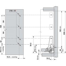 Blum ZSF.39A2 Tandembox Antaro Inserta Çekmece Önü Bağlantı Elemanı