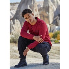 Clandestino Baskılı Sweatshirt Kırmızı