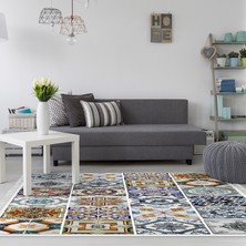 Alanur Home Eko Trend Djt Halı Yıkanabilir Kaymaz Taban Mu144 Patchwork Renkli