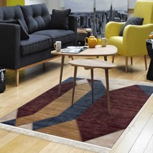 Alanur Home Eko Trend Djt Halı Yıkanabilir Kaymaz Taban S6506 Modern Renkli