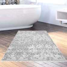 Alanur Home Eko Trend Djt Banyo Paspası Yıkanabilir Kaymaz Taban 1918 Modern Gri