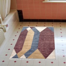Alanur Home Eko Trend Djt Banyo Paspası Yıkanabilir Kaymaz Taban S6506 Modern Renkli
