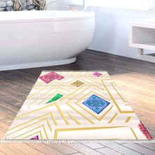 Alanur Home Eko Trend Djt Banyo Paspası Yıkanabilir Kaymaz Taban P1337 Modern Renkli