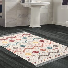 Alanur Home Eko Trend Djt Banyo Paspası Yıkanabilir Kaymaz Taban F5001 Iskandinav Renkli
