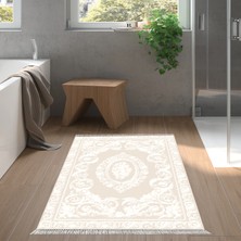 Alanur Home Eko Trend Djt Banyo Paspası Yıkanabilir Kaymaz Taban 747 Klasik Bej