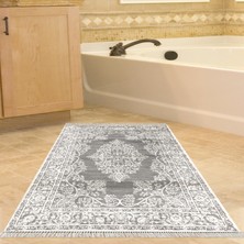 Alanur Home Eko Trend Djt Banyo Paspası Yıkanabilir Kaymaz Taban 762 Osmanlı Gri
