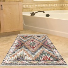 Alanur Home Eko Trend Djt Banyo Paspası Yıkanabilir Kaymaz Taban F5003 Iskandinav Renkli