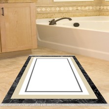 Alanur Home Eko Trend Djt Banyo Paspası Yıkanabilir Kaymaz Taban 673m Bordürlü Krem