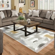 Dekoreko Eko Trend Djt Halı Yıkanabilir Kaymaz Taban S1030 Modern Krem